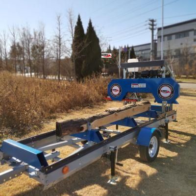 Horizontal Portable Mobile Wood Log Timber Cutting Machine