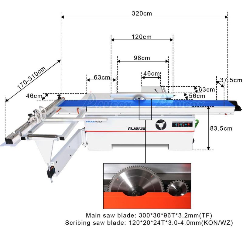 Factory Sale Wood Cutter Machine Sliding Panel Table Saw