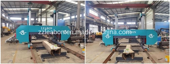 Horizontal Log Band Saw Machinery Heavy Tree Cutting Diesel Sawmill