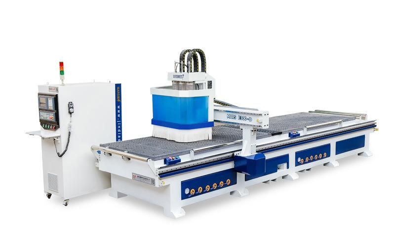 Mars Double Working Table Nesting Router Machine /CNC Wood Router with Drilling Banks