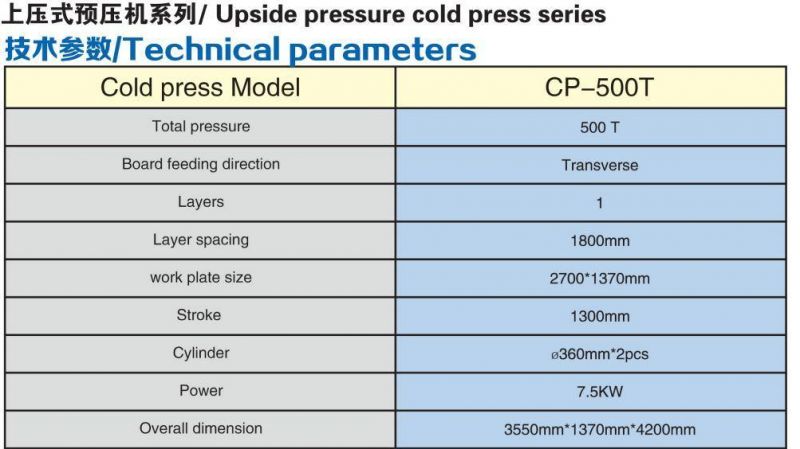 Plywood Press Machine Hydraulic Plywood Cold Pre Laminating Press Machine