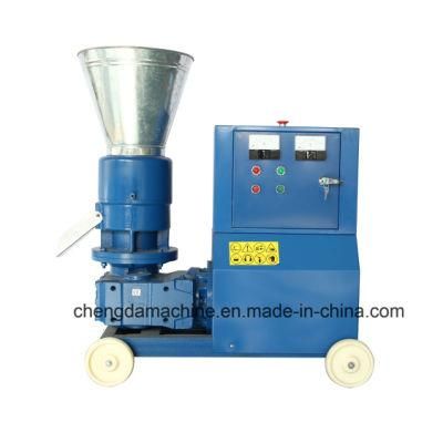 Flat Die Roller Moving Type Reducer Driven Wood Pellet Machine