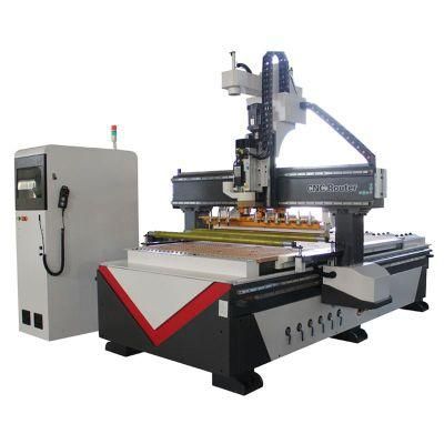 12 Cutters Automatic Tool-Changing Machining Center Atc CNC Woodworking Machine Door Plate Furniture Engraving Machine with Drills 5+4