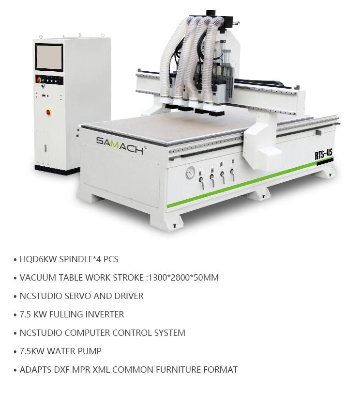 Four Spindle CNC Router Machine Wood CNC Milling Machine