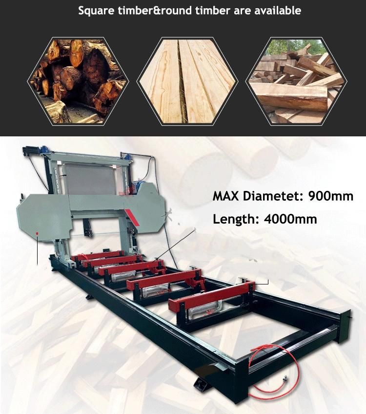 Horizontal Diesel Log Portable Band Sawmill for Log Farm Forestry