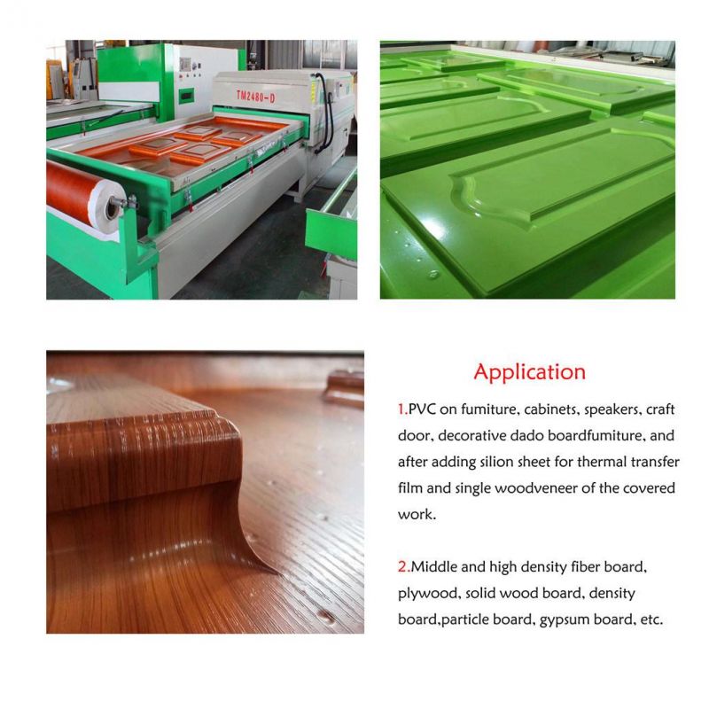 Automatic Vacuum Membrane Press Machine Kitchen Wooden Cabinet PVC Door Panel Making Machine