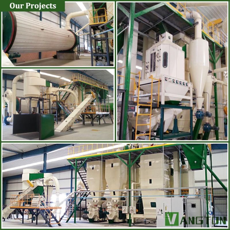 PLC Control Complete Wood Pellet Mill Wood Pellet Production Line