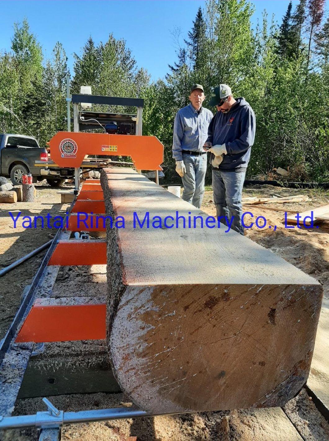 Wood Sawmill Machine Portable Mobile Horizontal Wood Sawmill with Trailer