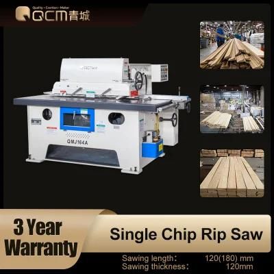 Woodworking Machinery Straight Line Rip Saw Made In China Wood Cutting Table Sawing Machine QMJ164A Single Chip Rip Saw