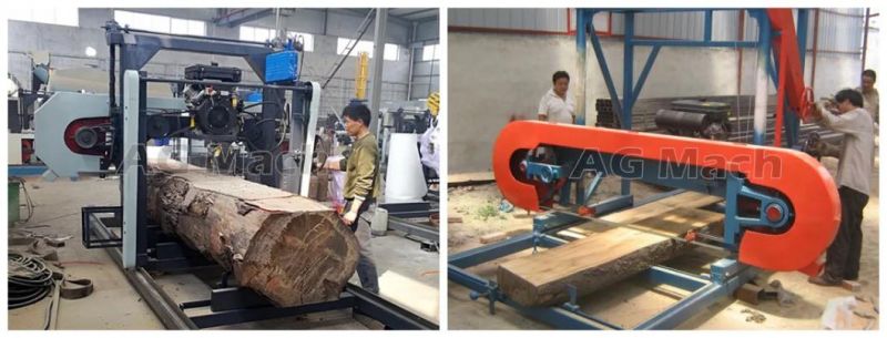 Wood Logs Cutting Saw Machine Mobile Bandsaw Sawmill