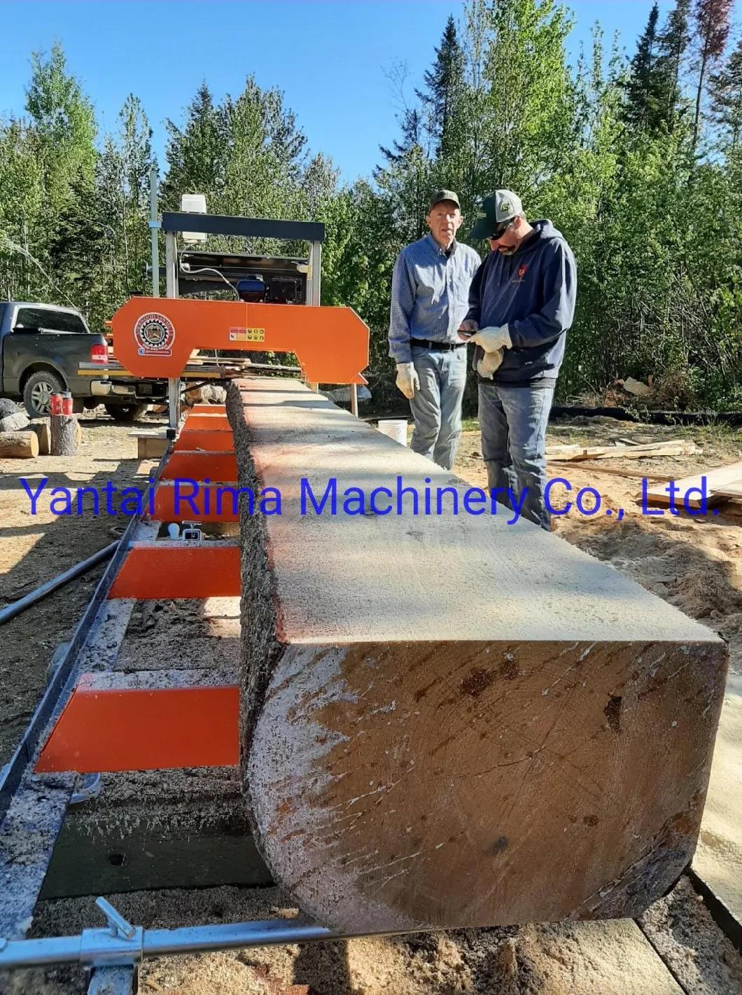 Wood Sawmill with Trailer Portable Mobile Horizontal Bandsaw