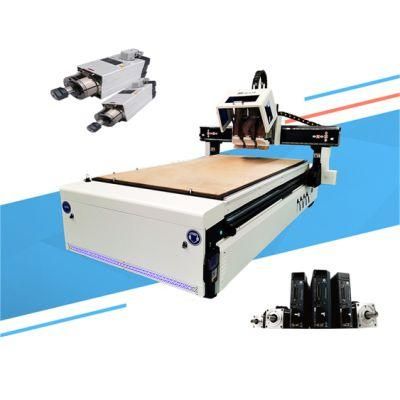 3 Axis 3D Wood Engraving 1325 Multi Heads Working CNC Router