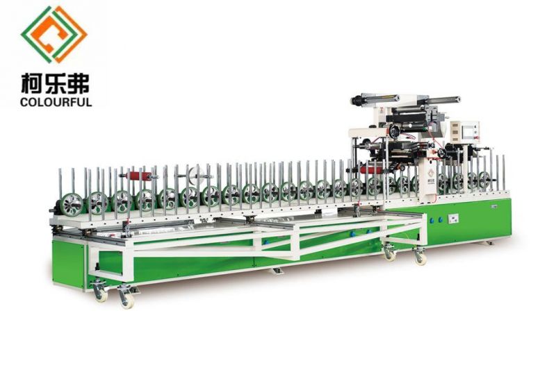 Hot and Cold Laminate Wood Grain PVC Foil Profile Wrapping Machine