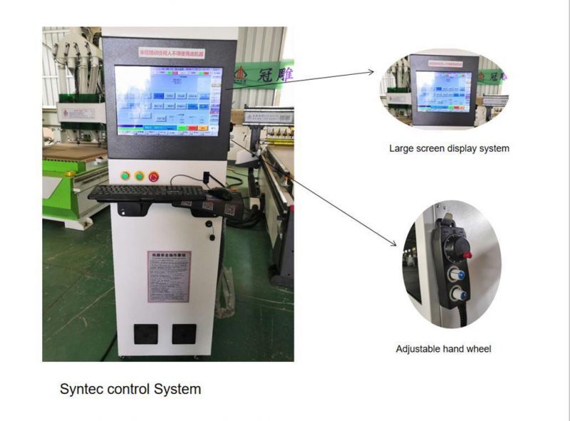 1.5kw/2.2kw MDF/Plastic/Wood/Plexiglas/Organic/Acrylic 4 Axis CNC Router with Atc