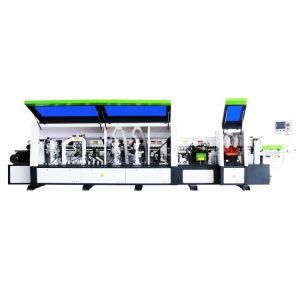 Automatic Plywood Bander Edge Banding Machine with Pre-Milling Gluing End Trimming Rough Fine Trimming Profiling Unit Scraping Buffing Grooving