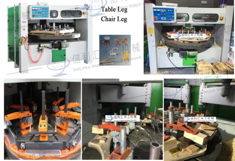Automatic Double Spindles Wood Copy Shaper Machine -Mx71160 Woodworking Shaping Machine for Chopping Board Chair Seat with 1 Cutting Head