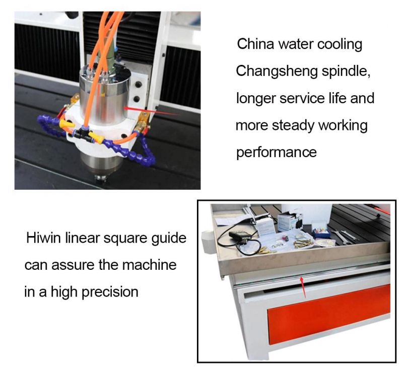 Kh-1325 Acrylic/Plastic/Wood/MDF/Aluminum CNC Router Engraving Grinding Milling Cutting Carving Woodworking Machine DSP Control for Advertising Industry