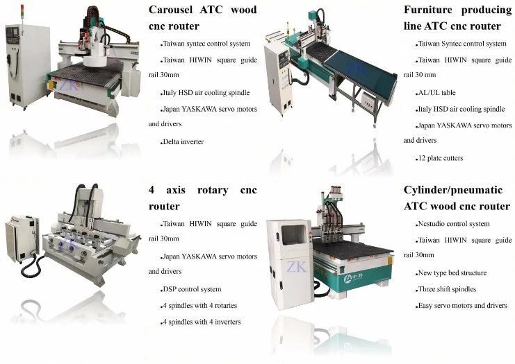 3D Rotary CNC Engraving Router Machine/4 Axis CNC Router for Woodworking