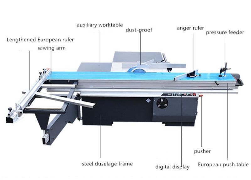 Woodworking Cheap Saw Blade Machine Tilting Vertical Cutting MDF Melamine Board Wood Sliding Table Panel Saw
