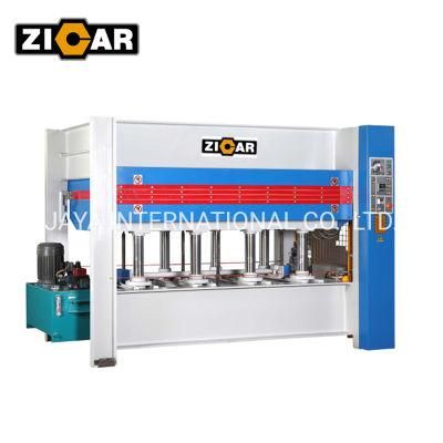 ZICAR 100T melamine laminating wood hydraulic hot press machine for door woodworking with good quality