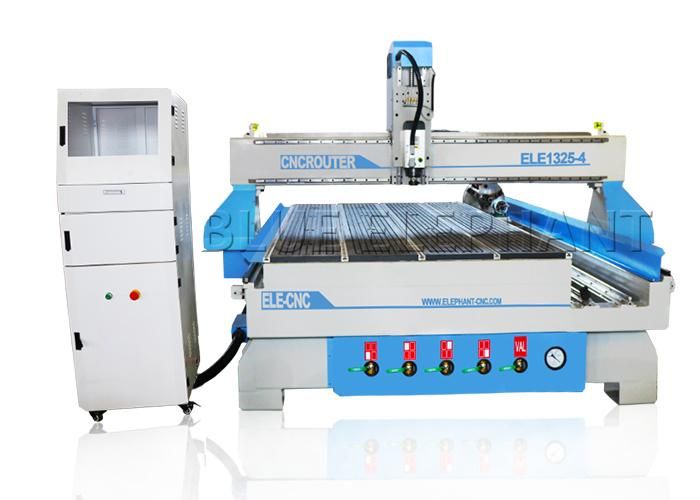 Jinan 4 Axis MDF Cutting CNC Center Router Machine 3 Axis 1325 for Aluminum Windows