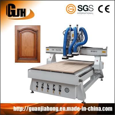 Three Spindles, Three Workstage, Wood Door, Cabinet, Wardrobe, CNC Router Machine