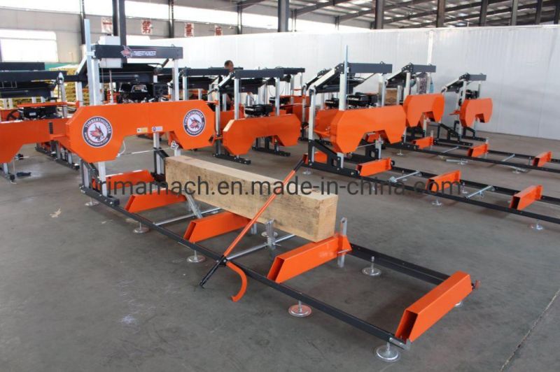 Portable Gasoline / Electric Wood Cutting Band Saw Sawmill