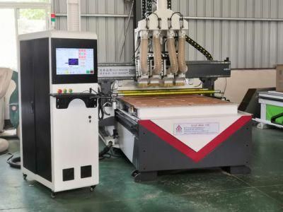 Wooden Door Cabinet Four Processes Wood Engraving Machine 1325 4 Spindle CNC Router