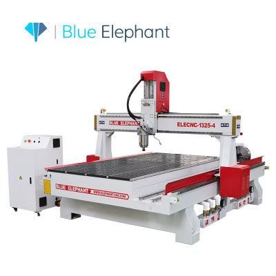 Blue Elephant 1325 Wood Router 4 Axis CNC Wood Carving Machine with Ce Certified