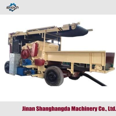 Shd Factory Direct Sales Fully Automatic High Efficiency Diesel Drum Wood Chipper with 4-50t/H