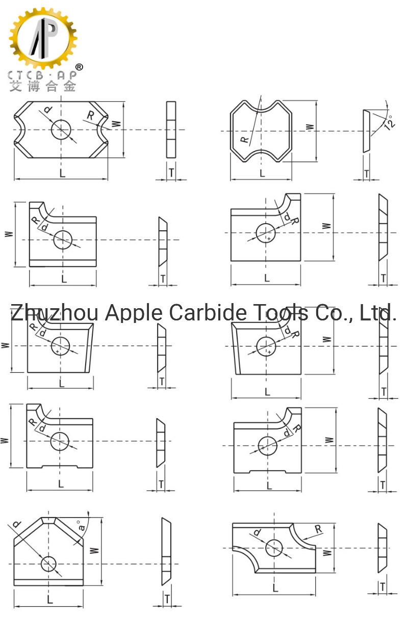 Carbide Fine Trimming Cutter Knives Cutter Inserts Profile Trimming Blade for Woodworking Edge Banding Machine