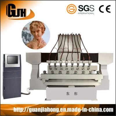 3D 4axis Multi-Head Woodworking CNC Router Machine (DT2012W-8)
