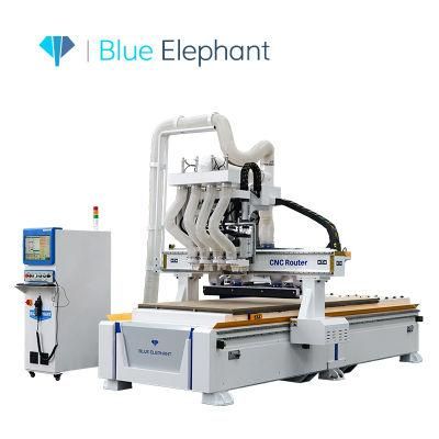 Cheap 4 Axis 4 Head Rotary 3D CNC Wood Carving Machine, CNC Router