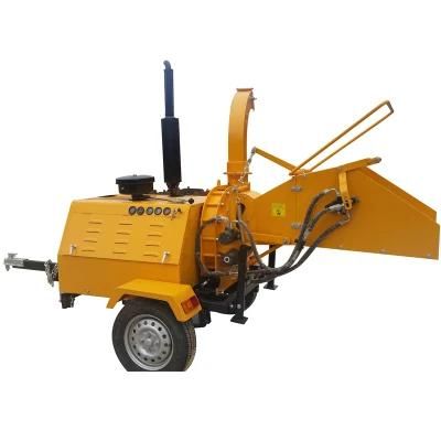Mobile Wood Chopper, Electric Start Diesel Engine Dh-40 Wood Chipper