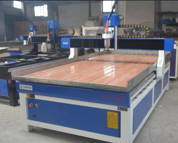 China 2.2kw CNC Router Metal Cutting Machine 1212 1224 for Aluminum Brass Wood with Mach3 Control Vacuum Table