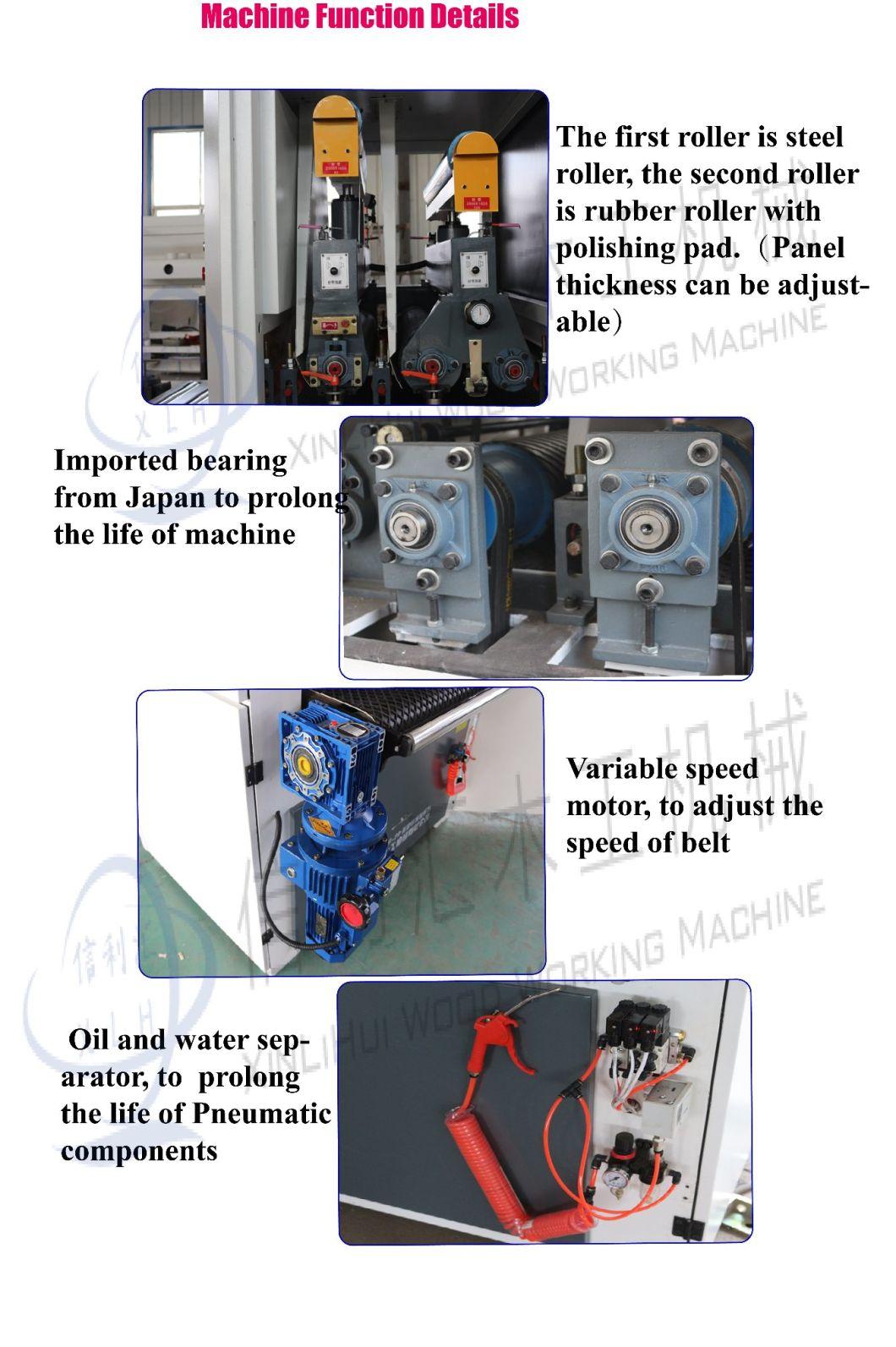 Touch Screen Wide Belt Wood Thickness Planer Sanding Machine Brush Wide Double Belt Thickness Wood Hardwood Sander Machine for Doors in India