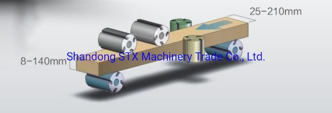 Wood Door Frame Machine Four Side Moulder Planer 210mm Heavy Duty