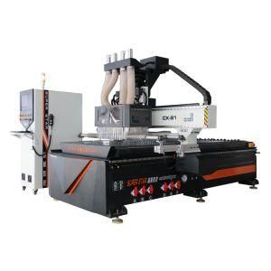 New Type Multi-Head CNC Woodworking Cutting Machine / Automatic Tool Change Four-Head Cutting Machine for Wooden Furniture Cutting