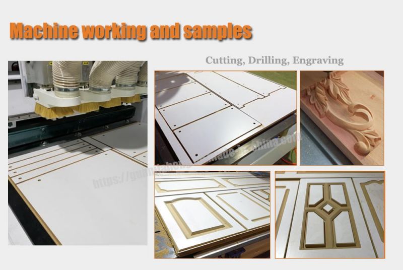 1325 4 Spindles Auto Tool Change Atc CNC Router Engraving Machine for Wood Door