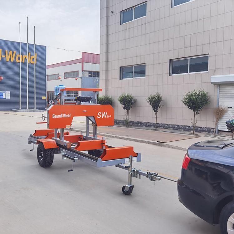 China Best Price Used Portable Wood Sawmill with Mobile Wheel for Sale