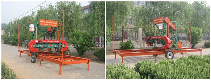 Diesel Power Hardwood Cutting Wood Sawmill Machine for Sale