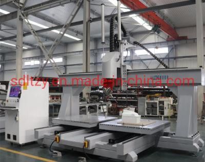 CNC Machine 5 Axis Machining Center for Foam Wood MDF 1211 Dual Beds Atc Spindle Single Table
