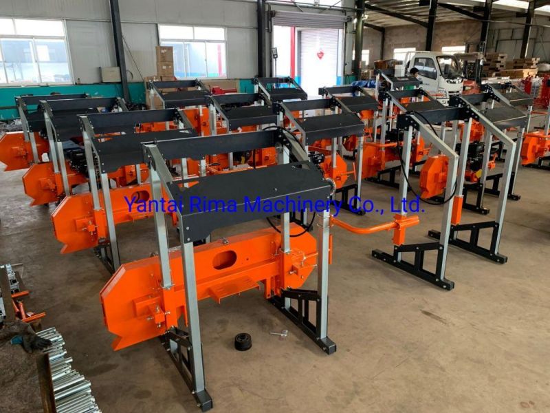 Ready to Ship Mobile Portable Gasoline / Electrical Bandsaw Sawmill for Wood Working and Board Cutting with TUV Ce Portable Sawmill Band Saw