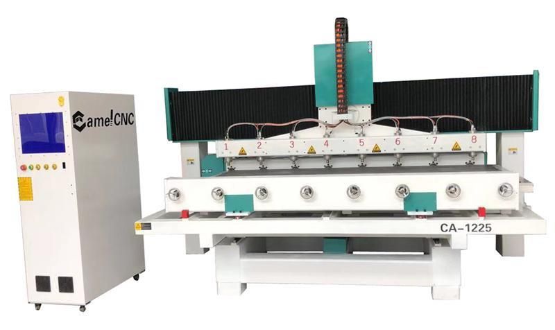 CNC Router Woodworking Machinery Ca-1225 4 Axis Multi 8 Heads CNC Router for Wood Working