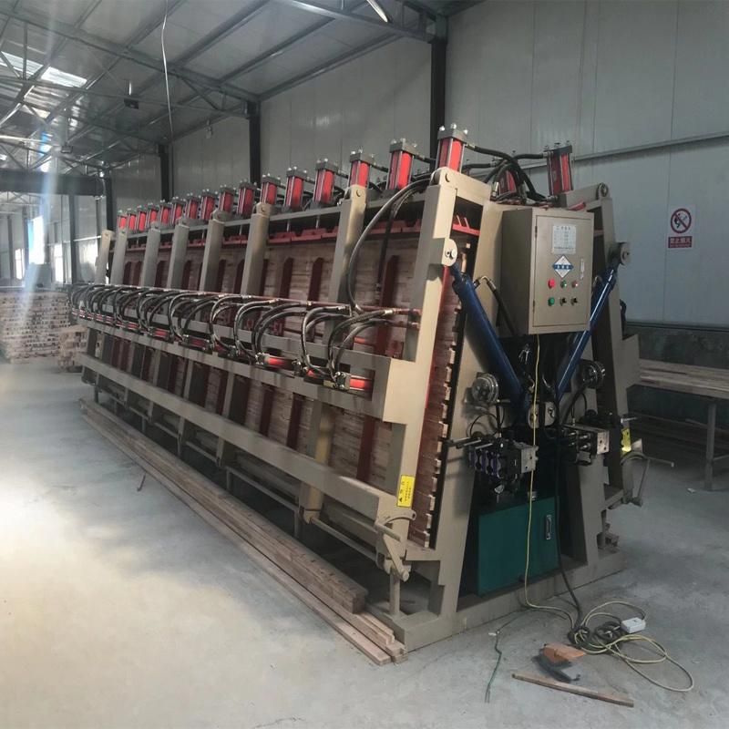 Wood Panel Beam Hydraulic Press Machine Four Side Rotary Clamp Carrier Composer