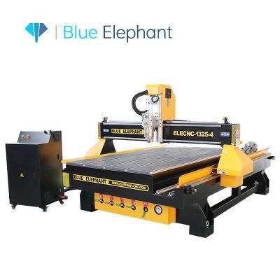 Jinan 1325 4 Axis Wood CNC Router Machine for Hardwood and MDF Carving