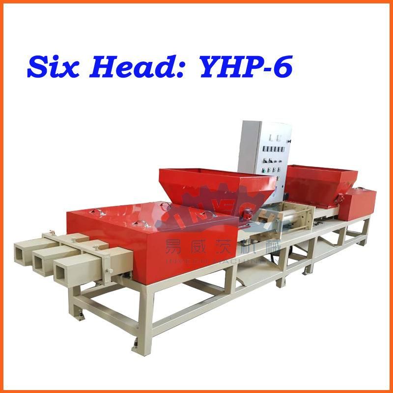 6 Heads Wood Sawdust Pallet Block Machine