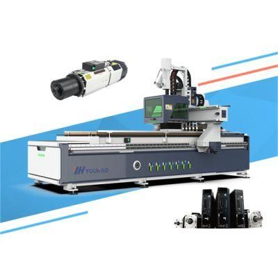 Atc Auto Loading and Unloading Nesting CNC Router Multi Head CNC Cutting Machine Wood Router for Kitchen Cabinet Door Making