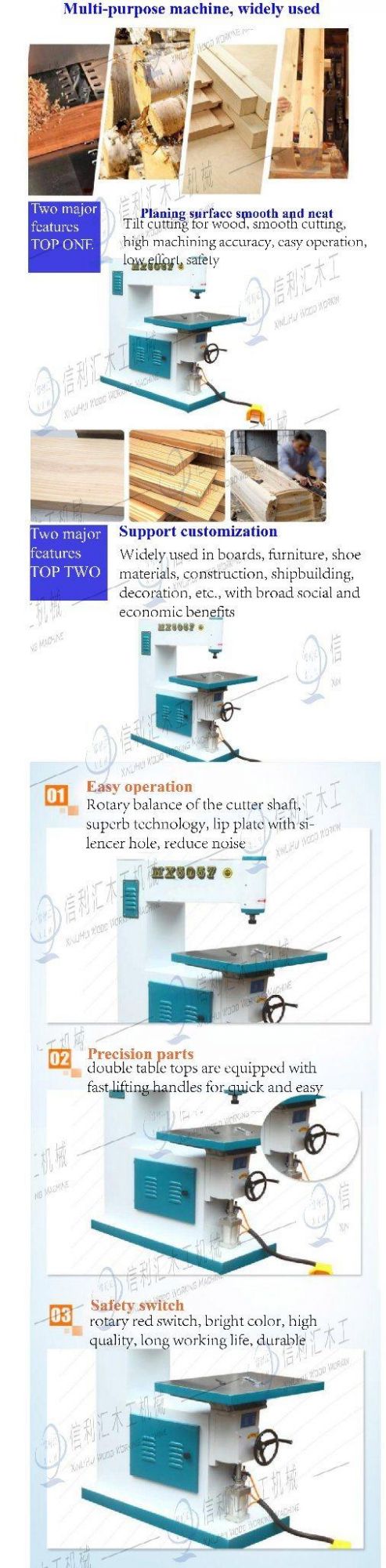 Mx5068 Woodworking High Speed Spindle Moulder Wood Shaper Machine/ High Speed Router Profile Copy Router Machine/ CNC Router Machine Mini Desktop CNC Router