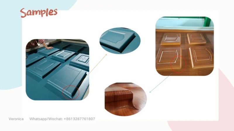 Woodworking Machinery Kitchen Cabinet Wood Door Making Packaging PVC Film Vacuum Laminating Machine